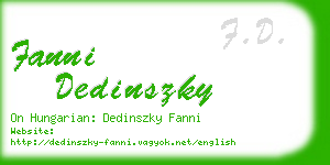 fanni dedinszky business card